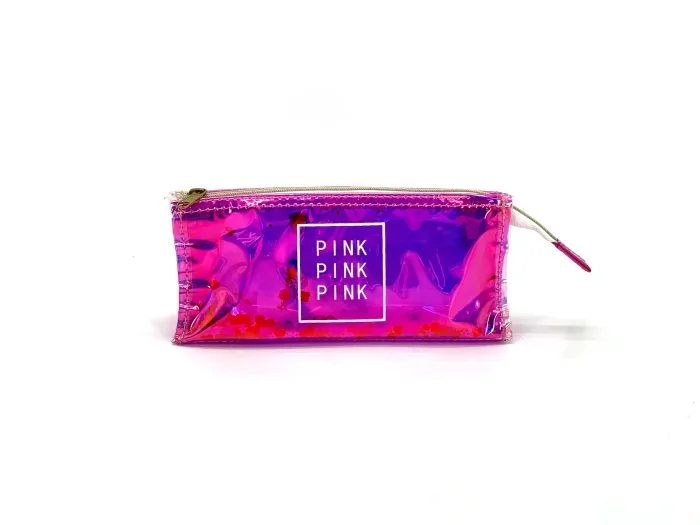 Trendy Pink Cosmetic Bag Stylish Pouch for Makeup Lovers - Image 2