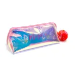 Potloodetui met magisch thema, iriserende kleur en Pom Pom Fun en grillige organizer