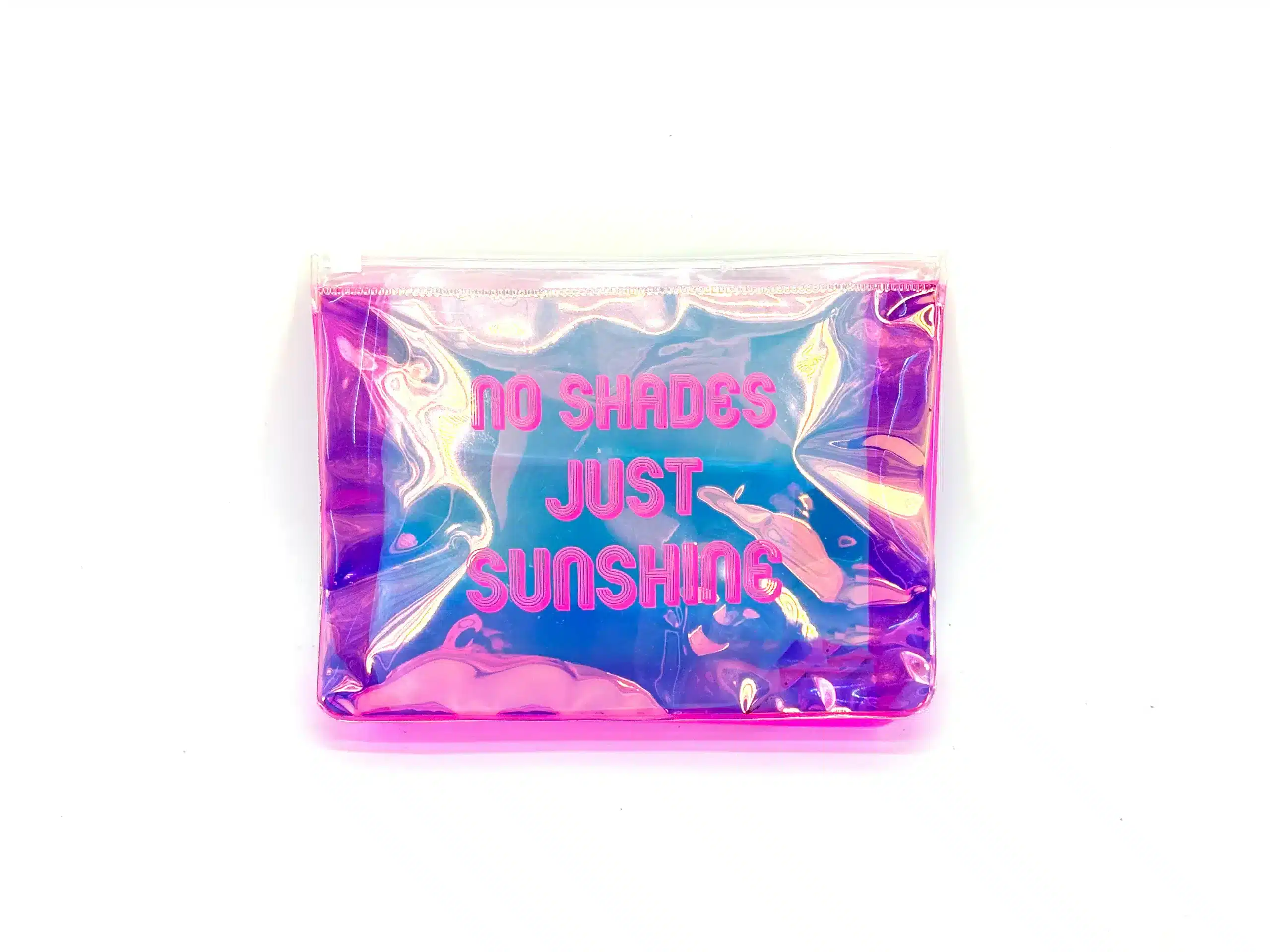 Borsa trasparente rosa e viola di tendenza, perfetta per le giornate in spiaggia e il divertimento estivo