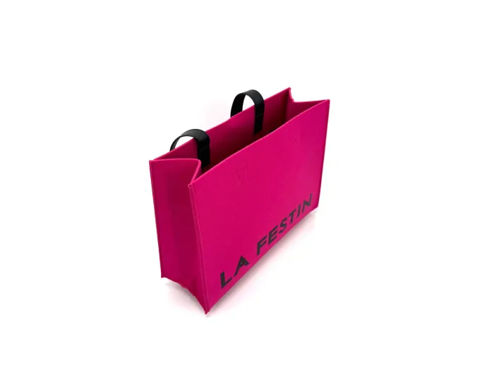Hot Pink Tote Bag - Trendy and Functional for School or Office - Image 2