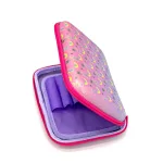 Vibrant Pink & Purple Hardtop Pencil Case for Kids, Teens, and Students