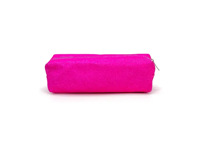Glitter Pink Zipper Pencil Case – Stylish, Sparkling Case for School, Office, or Travel - Image 2