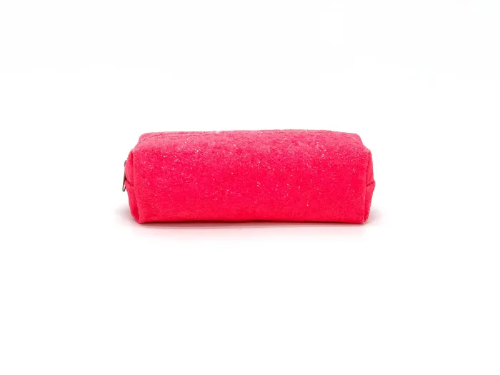 Glitter Pink Felt Pencil Case – Stylish and Compact Case for School, Office, or Travel – Bild 2