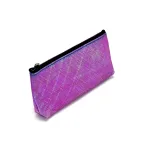 Opalizujący fioletowy piórnik - stylowe etui na suwak do szkoły i biura