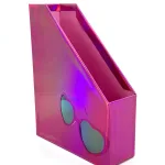 Holographic Pink File Holder – Trendy and Stylish Storage for School & Office