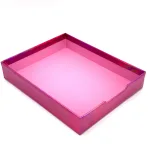 Holografisch roze documentenbakje - Stijlvolle en functionele organizer voor kantoor of thuis