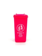 Pink Wheelie Bin Desk Tidy – Compact Trash Organizer for Office - Image 2