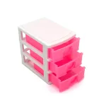 Pink 3-Drawer Desk Organizer – Compact Storage Solution for Home & Office
