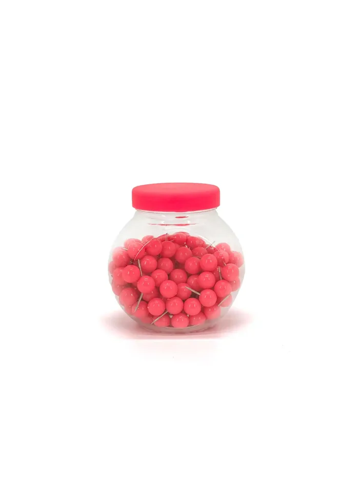 Bright Pink Round Push Pins – Ideal for Home, Office & Classroom - Image 2