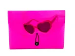 Neon Pink Heart Sunglasses Document Bag – Fun and Functional for School & Office - Image 2