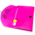 Neon Pink Heart Sunglasses Document Bag – Fun and Functional for School & Office