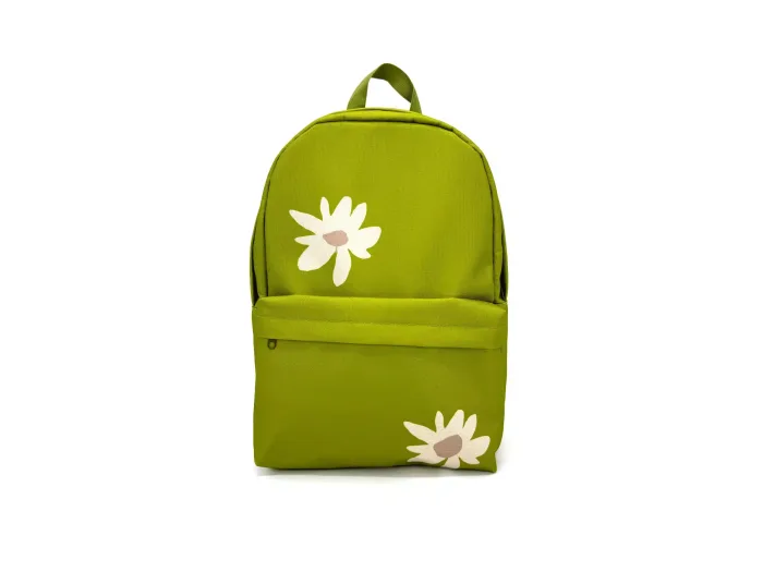 Wholesale Custom Charming Green Floral Backpack for School and Outdoor Adventures - Image 3