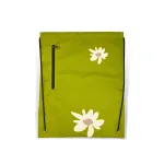 all'ingrosso Sacchetto con coulisse floreale verde alla moda con tasca con cerniera, su ordinazione