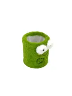 Wholesale Custom Fun Green Plush Pen Holder – Cute Frog & Flower Design - Image 5
