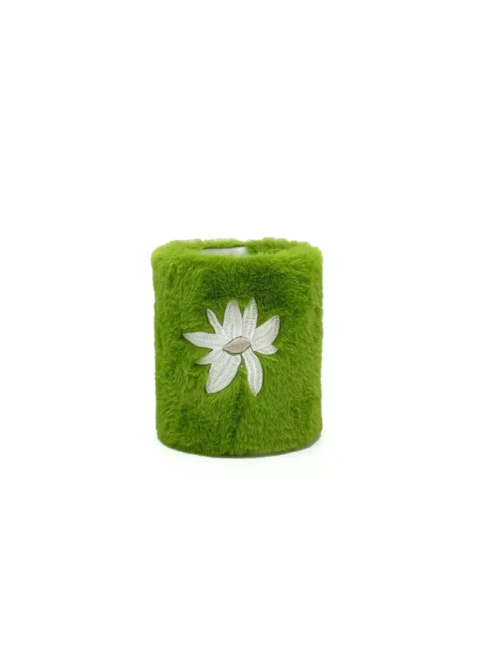 Wholesale Custom Fun Green Plush Pen Holder – Cute Frog & Flower Design - Image 6
