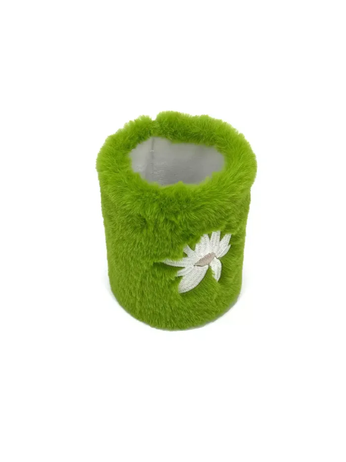 Wholesale Custom Fun Green Plush Pen Holder – Cute Frog & Flower Design - Image 8