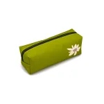 Wholesale Custom Stylish Green Pencil Case with Daisy Flower Design