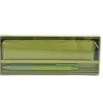 Wholesale Custom Pencil Case and Pen Green Stationery Set