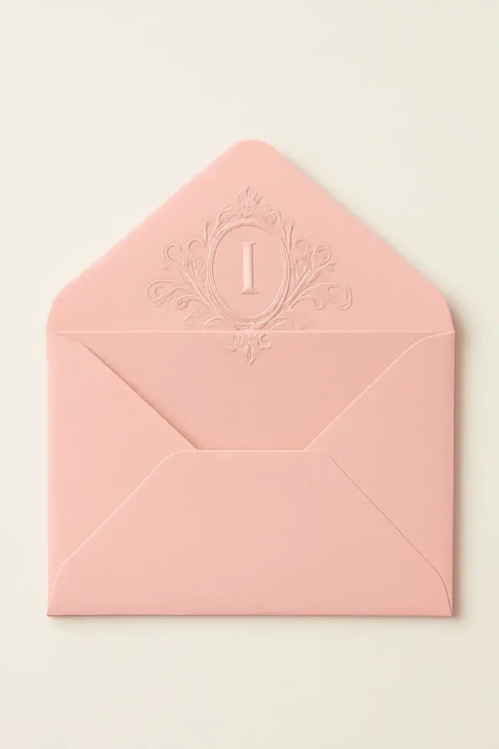 Custom Coloured Embossed Effect Invitation Envelope Perfect for Weddings, Events, and Gifts - Image 2