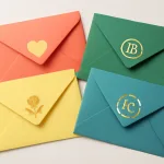 Custom Shape Hot Foiled Logo Paper Colorful Envelopes - Perfect for Weddings, Events, and Gifts