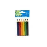Set of 6 Chunky Colouring Pencils – Bright Colors for Kids and Creative Projects