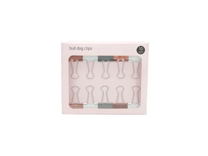 10-Pack Pink Bulldog Clips for Office & School - Afbeelding 2