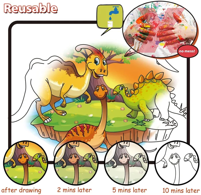 Wholesale Custom Reusable Water Coloring Painting Book for Kids with Doodle Pen - Imagen 5