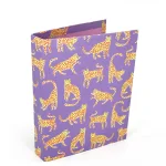 Purple Leopard Print A4 Ring Binder for School and Office with Trendy Bold Design