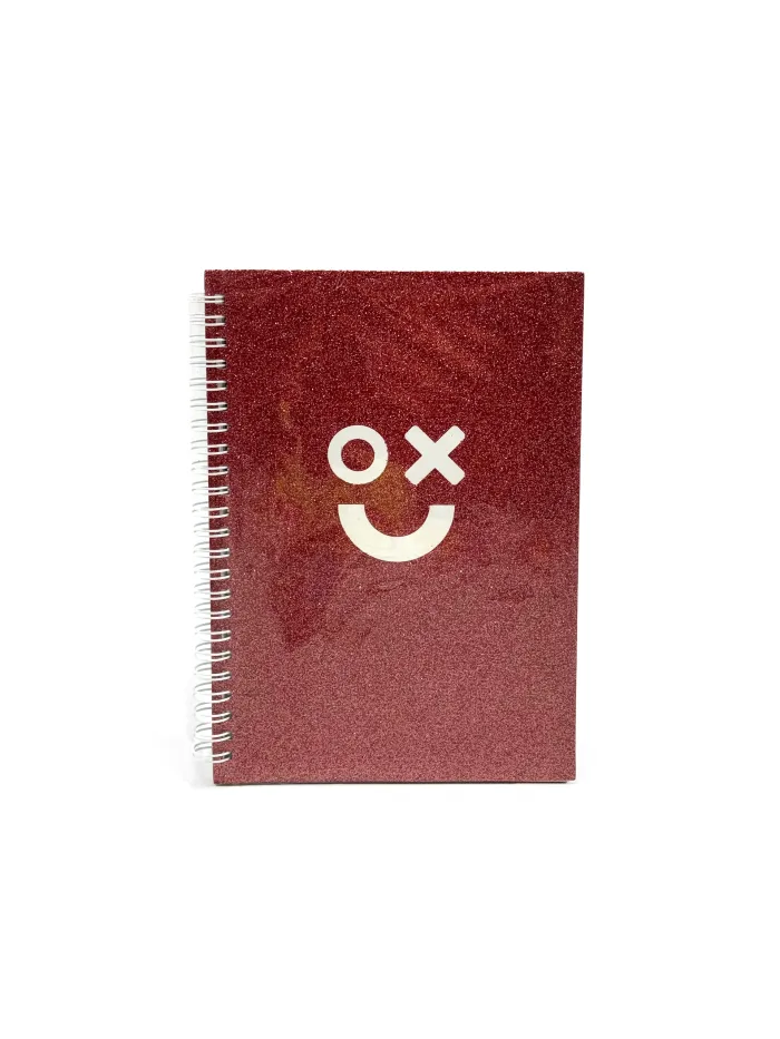 Glittery Red A5 Spiral Notebook – Stylish Softcover for School & Office – Image 2