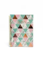 Geometric A5 Spiral Notebook with Triangular Design – Trendy & Stylish for School & Office - Afbeelding 2