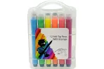 12-Color Felt Tip Pens with Stamps – Fun & Creative Markers for Kids & Artists - obrazek 2