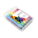 12-Color Felt Tip Pens with Stamps – Fun & Creative Markers for Kids & Artists