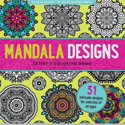 Mandala coloring book cover art