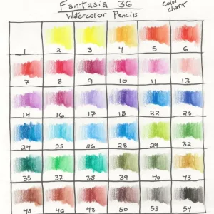 Quadro de amostras dos seus lápis