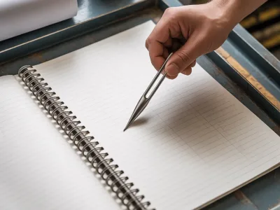 Notebook paper quality testing for weight, smoothness, and durability on the factory floor